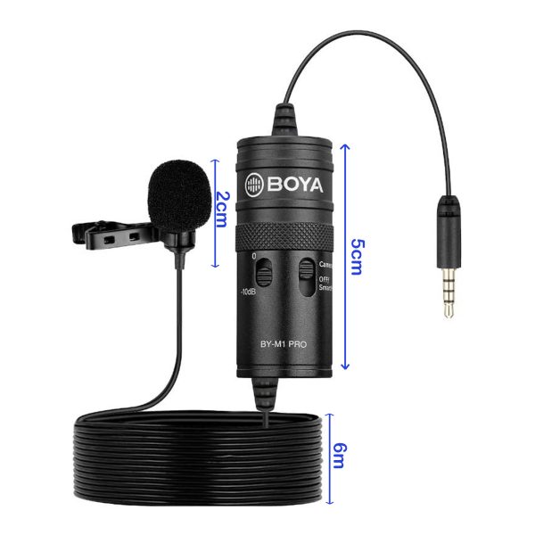SIZE 4 میکروفون بویا BOYA BY-M1 Pro Lavalier Microphone