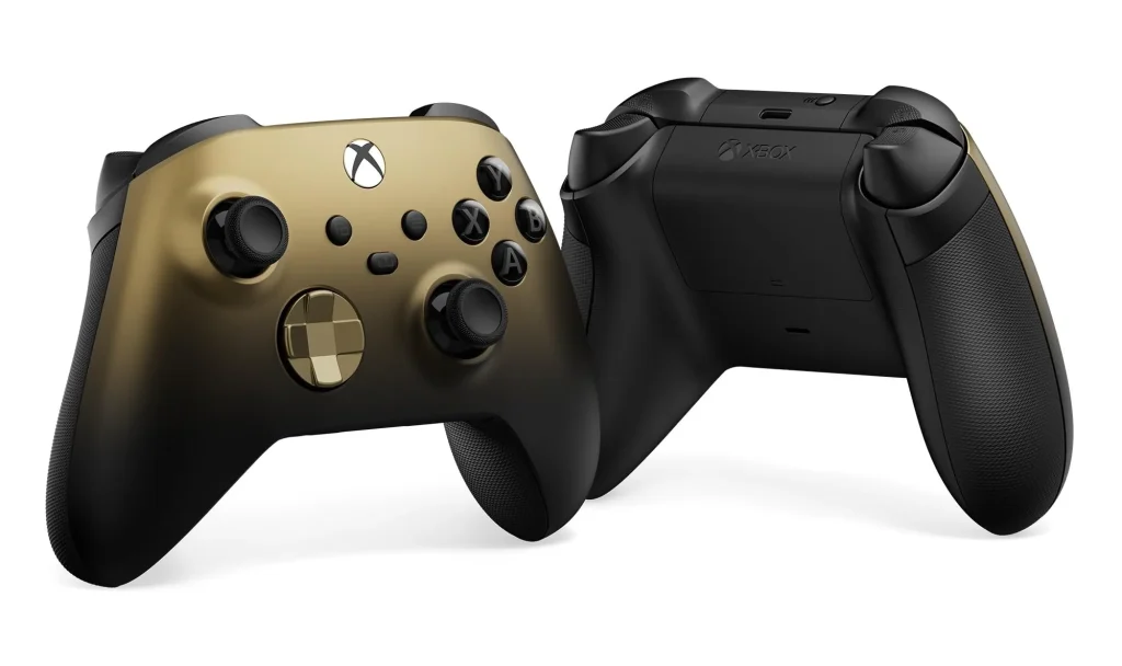 controller xbox gold shadow front n backview دسته ایکس باکس Xbox X|S طرح Gold Shadow
