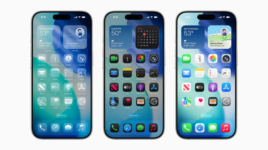 Apple WWDC25 iOS 26 Home Screen customization 250609 big.jpg.large 2x جدیدترین ویژگی های آپدیت جدید آی‌ او اس - IOS 26