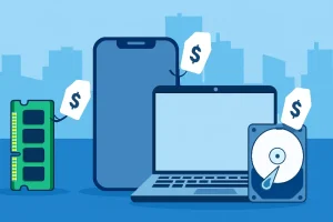 اثر افزایش قیمت رم و هارد بر قیمت گوشی و لپتاپ