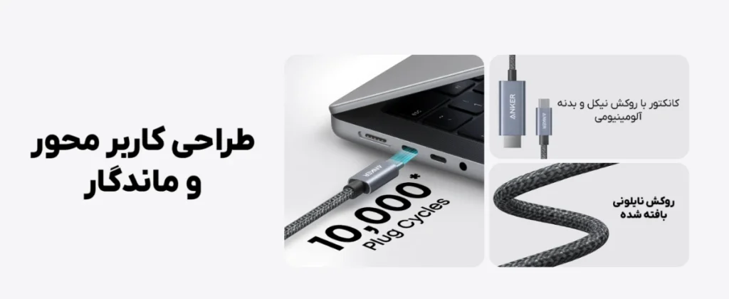 anker type c to hdmi cable a87e0 4 کابل تبدیل USB-C به HDMI انکر مدل A87E0