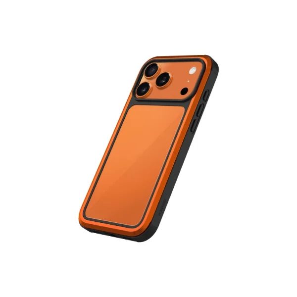 kzdoo ares case for iphone 17 orange sideback view کاور کی‌زد دوو مدل Ares مخصوص گوشی موبایل اپل iPhone 17 Pro