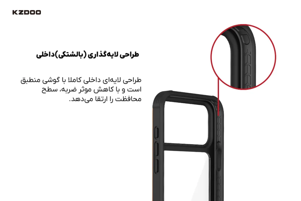 kzdoo ares case for iphone 17 pro max int کاور کی‌زد دوو مدل Ares مناسب برای گوشی موبایل اپل iPhone 17 Pro Max