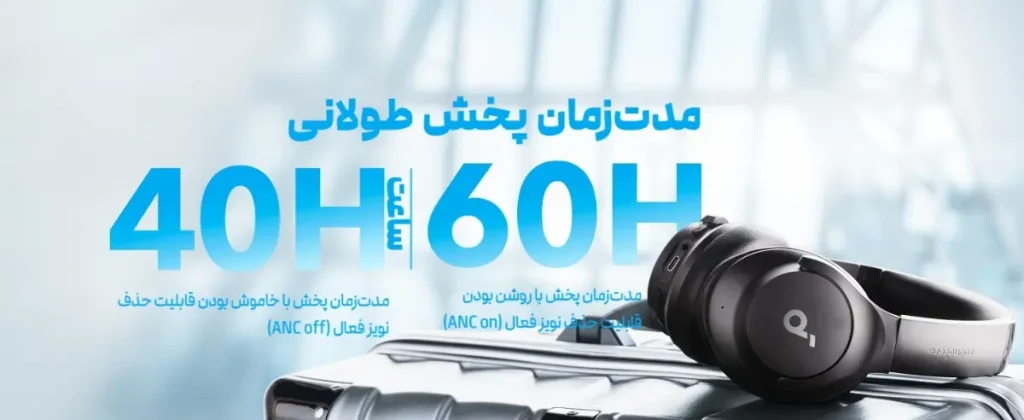 Anker Soundcore Headphone Q20i A3004 inpage playtime هدفون بی سیم انکر Soundcore Q20i مدل A3004