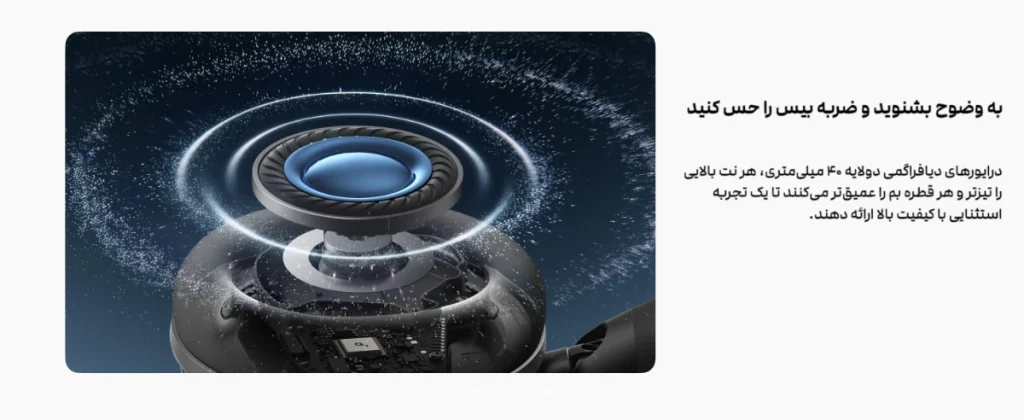 Anker Soundcore Space 2 Headphone D1402 driver audio هدفون بی سیم انکر Soundcore Space 2 مدل D1402
