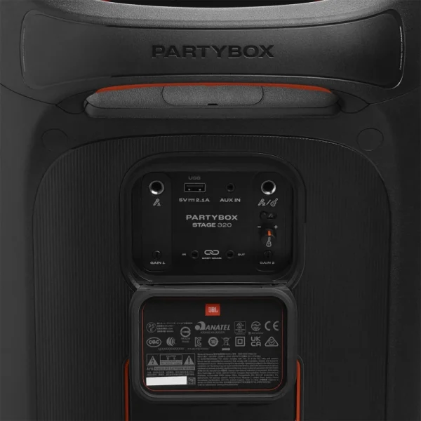 JBL PARTYBOX STAGE 320 CONNECTIONS OPEN x1 اسپیکر بلوتوثی جی بی ال مدل PARTYBOX STAGE 320