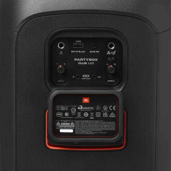 JBL PARTYYBOX CLUB 120 BACK CONNECTIONS x1 اسپیکر بلوتوثی جی بی ال مدل PartyBox Club 120