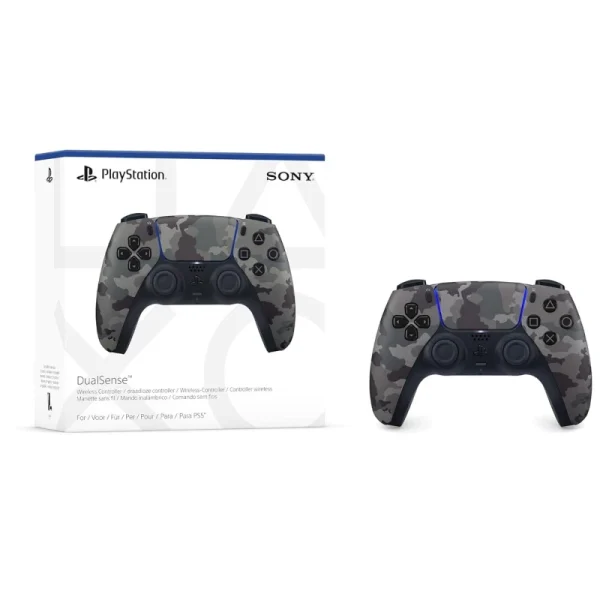 PS5 DualSense Controller Gray Camouflage 4 دسته PS5 ارتشی مدل DualSense Gray Camouflage