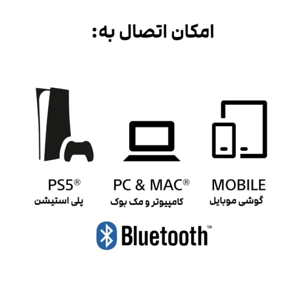 PS5 DualSense Rhythm Blue 6 دسته PS5 آبی مشکی مدل DualSense Rhythm Blue