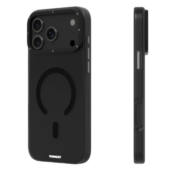 youngkit hidden sand iphone 17 pro max black 2 کاور یانگ کیت مناسب iPhone 17 Pro Max مدل Hidden Sand Matte Texture