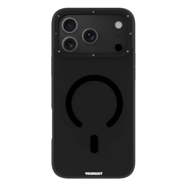 youngkit hidden sand iphone 17 pro max black 3 کاور یانگ کیت مناسب iPhone 17 Pro Max مدل Hidden Sand Matte Texture