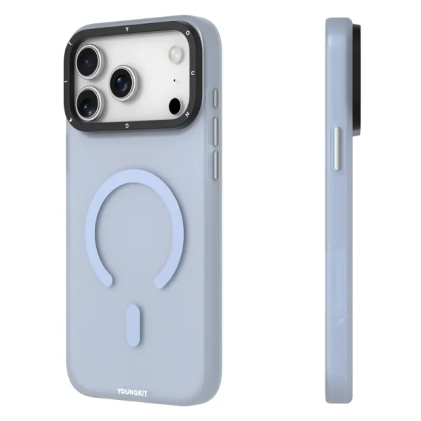 youngkit hidden sand iphone 17 pro max blue 2 کاور یانگ کیت مناسب iPhone 17 Pro Max مدل Hidden Sand Matte Texture