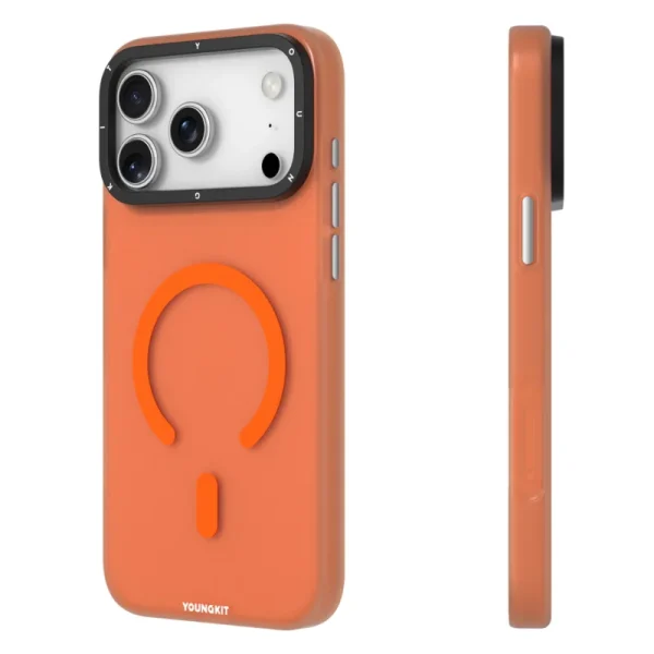 youngkit hidden sand iphone 17 pro max orange 2 کاور یانگ کیت مناسب iPhone 17 Pro Max مدل Hidden Sand Matte Texture