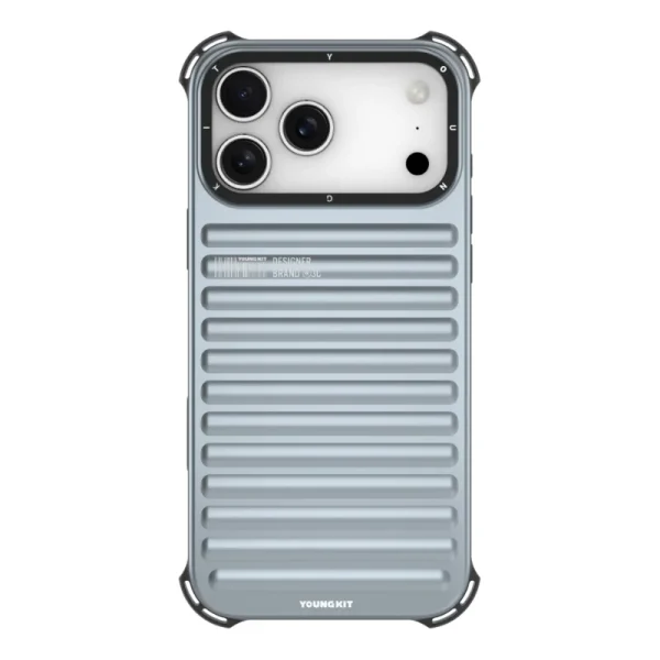 youngkit true color iphone 17 pro max sky blue 2 کاور یانگ کیت مناسب iPhone 17 Pro Max مدل True Color Luggage-Inspired