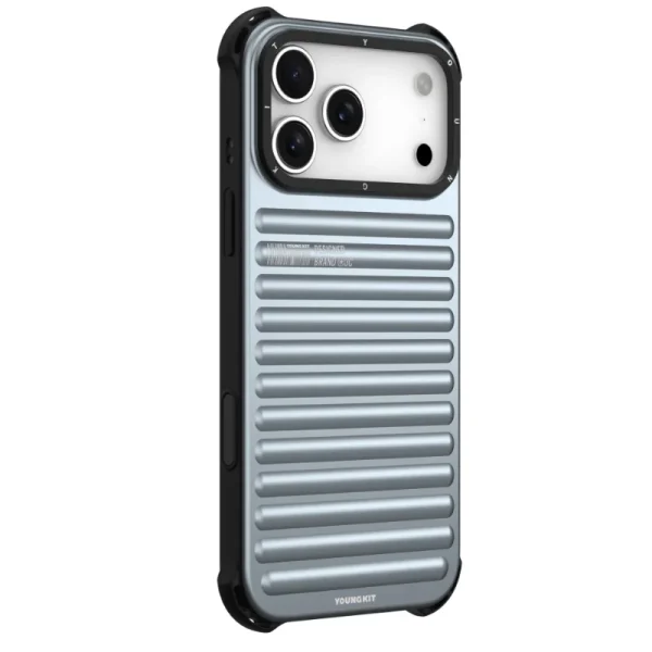 youngkit true color iphone 17 pro max sky blue 3 کاور یانگ کیت مناسب iPhone 17 Pro Max مدل True Color Luggage-Inspired