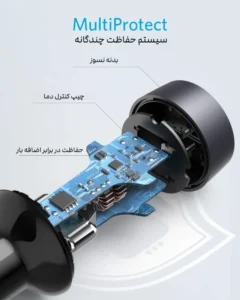 Anker PowerDrive III Duo A2724 4 شارژر فندکی 40 وات انکر مدل PowerDrive III Duo A2724